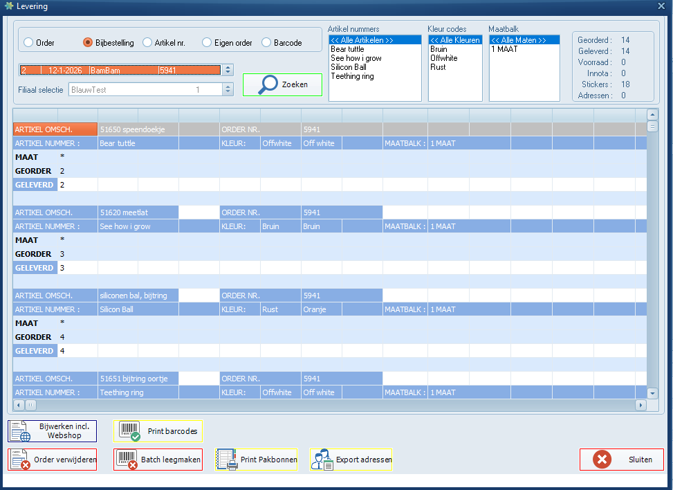Leveringen in Rkassa