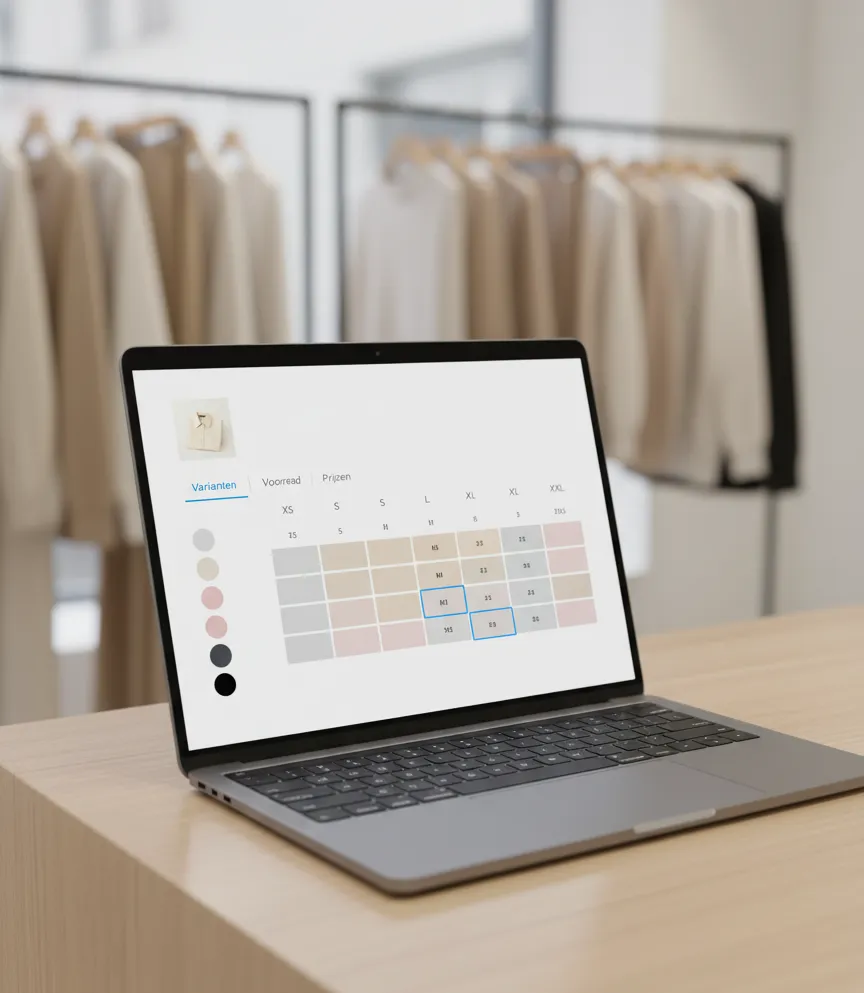 Maatbalk voor maten en kleuren